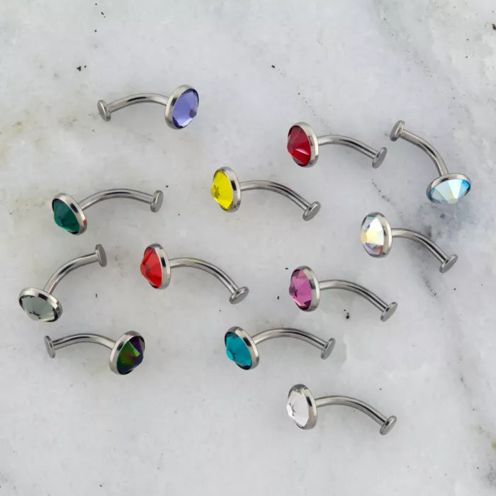Floating Navel (Threaded- 5/8") with Gem Disc