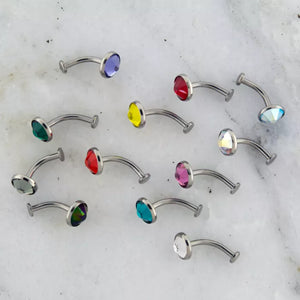 Floating Navel (Threaded- 5/8") with Gem Disc
