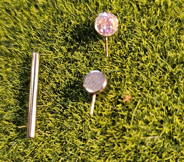 Forward Facing Bezel Gem Ends (Threadless by Body Circle)