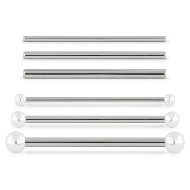 14g Threadless Titanium Straight Barbell Post Only - Neometal