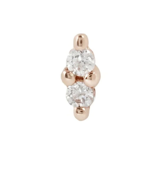 Mishka Prong 2 - Genuine Diamond - Threadless End