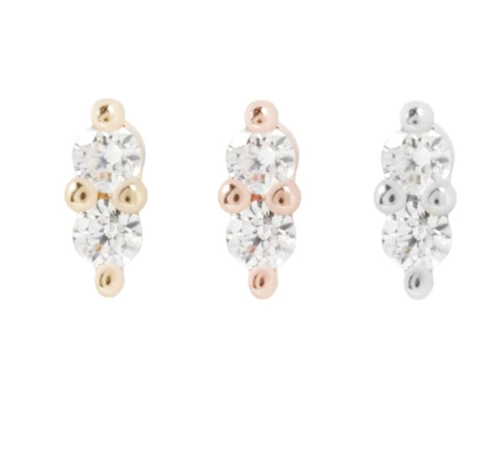 Mishka Prong 2 - Genuine Diamond - Threadless End