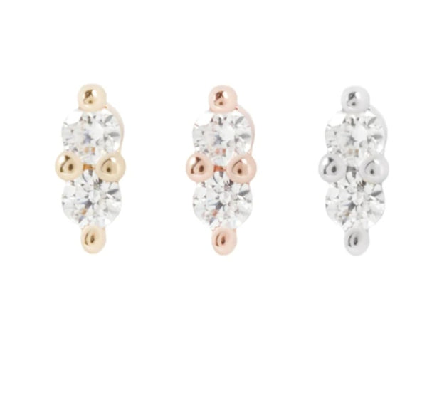 Mishka Prong 2 - Genuine Diamond - Threadless End
