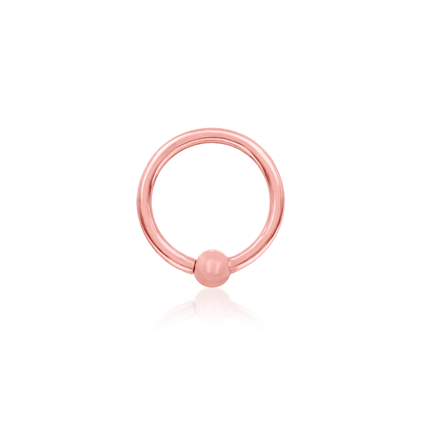 14kt Gold Ring with Fixed Bead