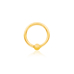 14kt Gold Ring with Fixed Bead