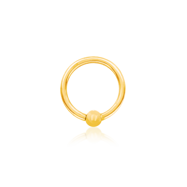 14kt Gold Ring with Fixed Bead