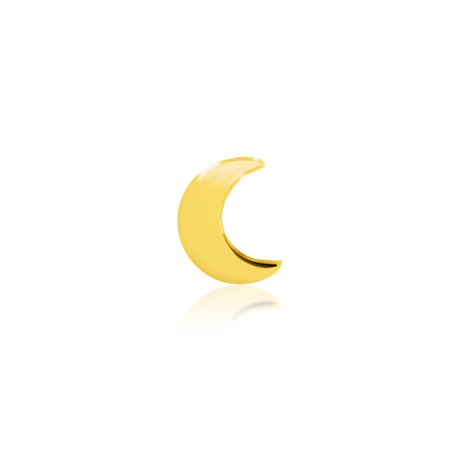 Moon - Gold Threadless End Junipurr