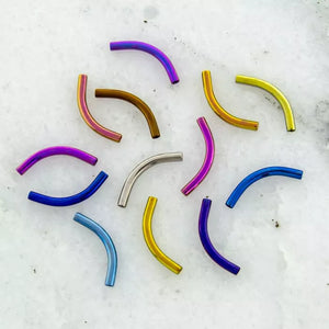 16G TITANIUM CURVED BARBELL POST ONLY