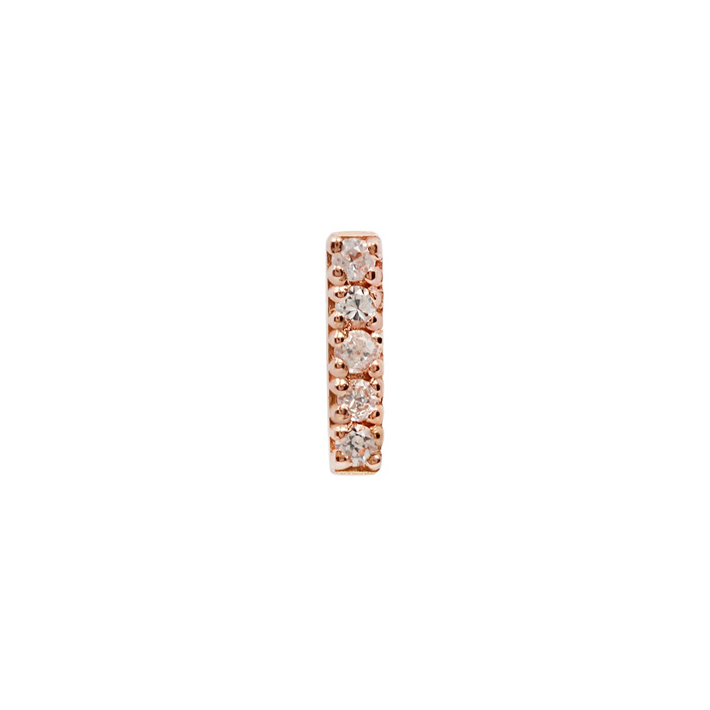 Rowe - White Sapphire - Threadless End