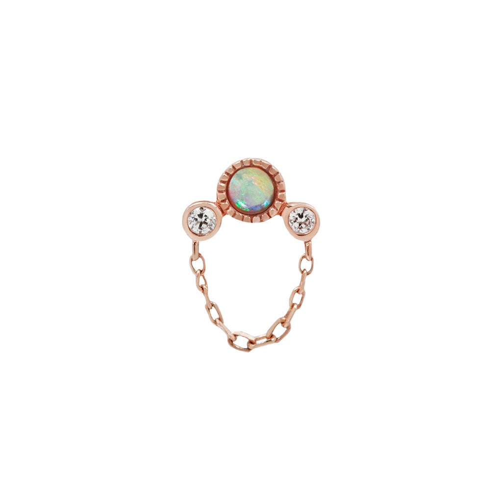Halston Genuine Opal + Chain - Threadless End