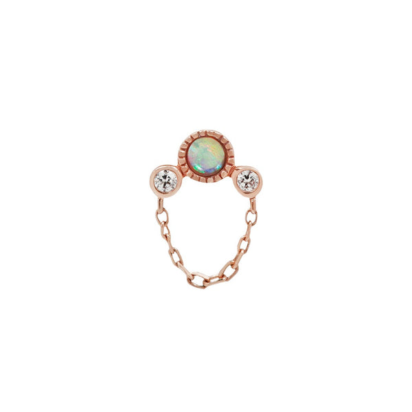 Halston Genuine Opal + Chain - Threadless End