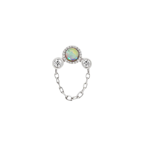 Halston Genuine Opal + Chain - Threadless End