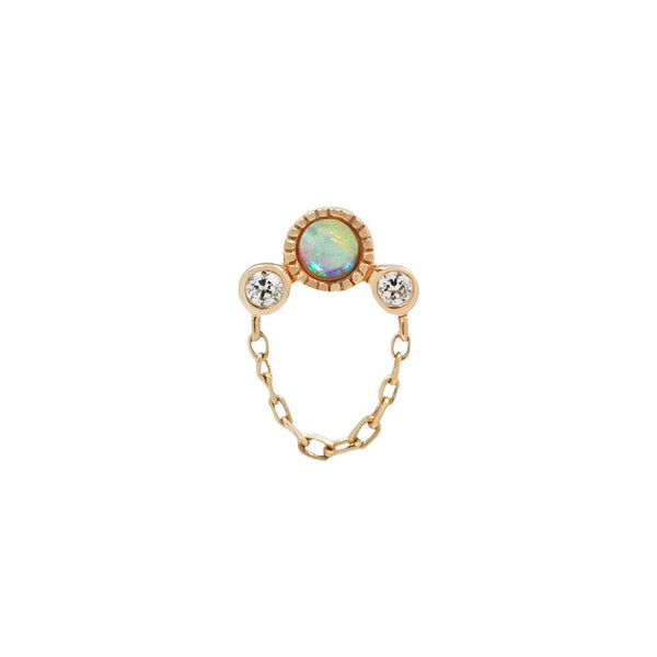 Halston Genuine Opal + Chain - Threadless End