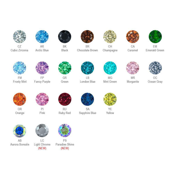 Titanium Prong Set Gem 1.5mm to 2.5mm