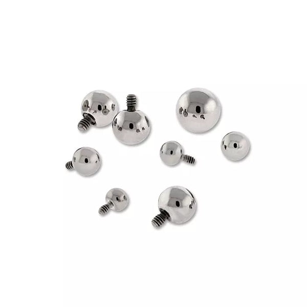 10G-14G Internally Threaded Titanium Ball Ends