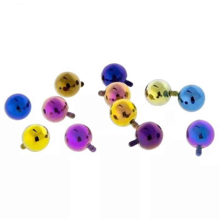 10G-14G Internally Threaded Titanium Ball Ends