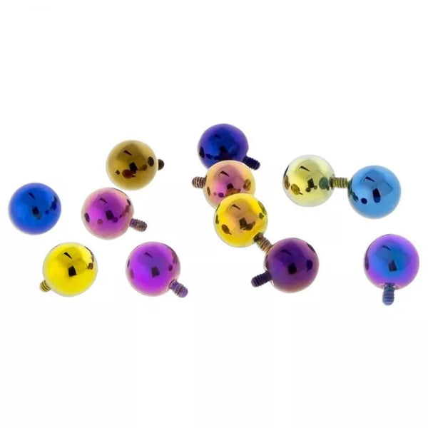 10G-14G Internally Threaded Titanium Ball Ends