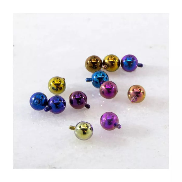 10G-14G Internally Threaded Titanium Ball Ends